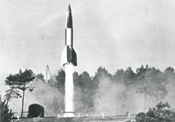 The German V-2 rocket launching