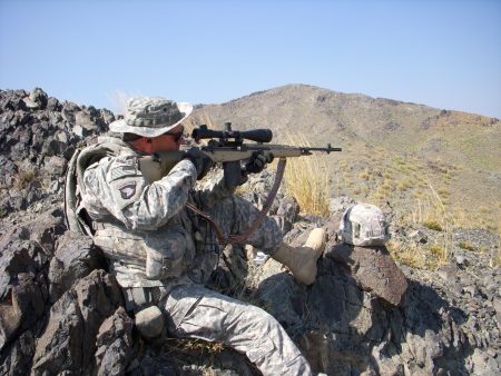 SGM L.W. Worrell Afghanistan 2008 M14 rifle
