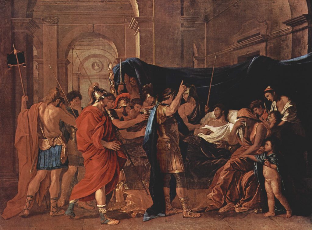 The Death of Germanicus (1627), oil painting by Nicholas Poussin