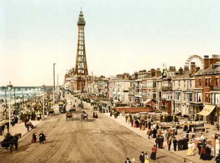 Photochrom of Blackpool Promenade and Tower, c. 1898