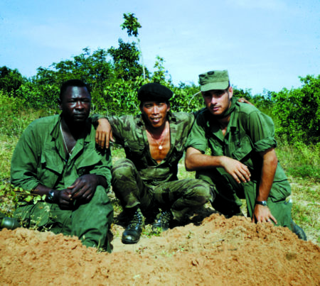 Lieutenant ‘Bucky’ Cox (right) with Platoon Sergeant Henry ‘RJ’ Johnson and Kit Carson Scout
© Ian Gardner / Osprey Publishing