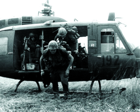 A UH-1H Huey delivering a squad from 3/506 during one of many combat assaults around Phan Thiet A convoy carrying 3/506 leaving Cam Ranh Bay on 26 October for Phan Rang 
© Ian Gardner / Osprey Publishing