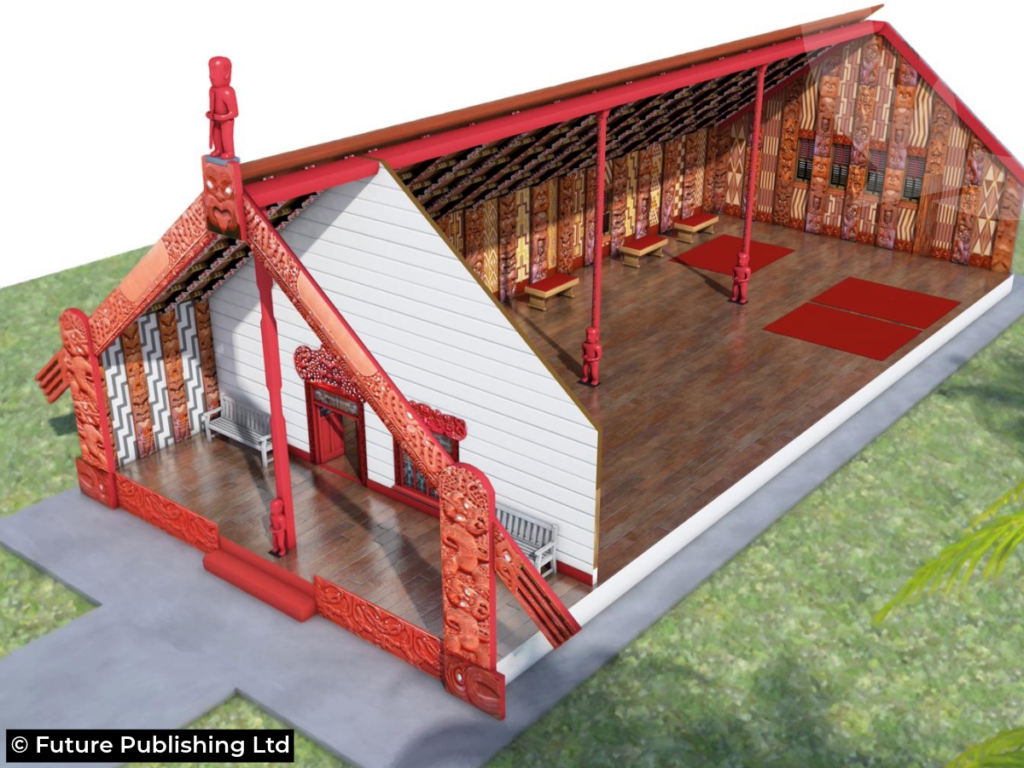 How does a Wharenui represent Māori’s ancestors?